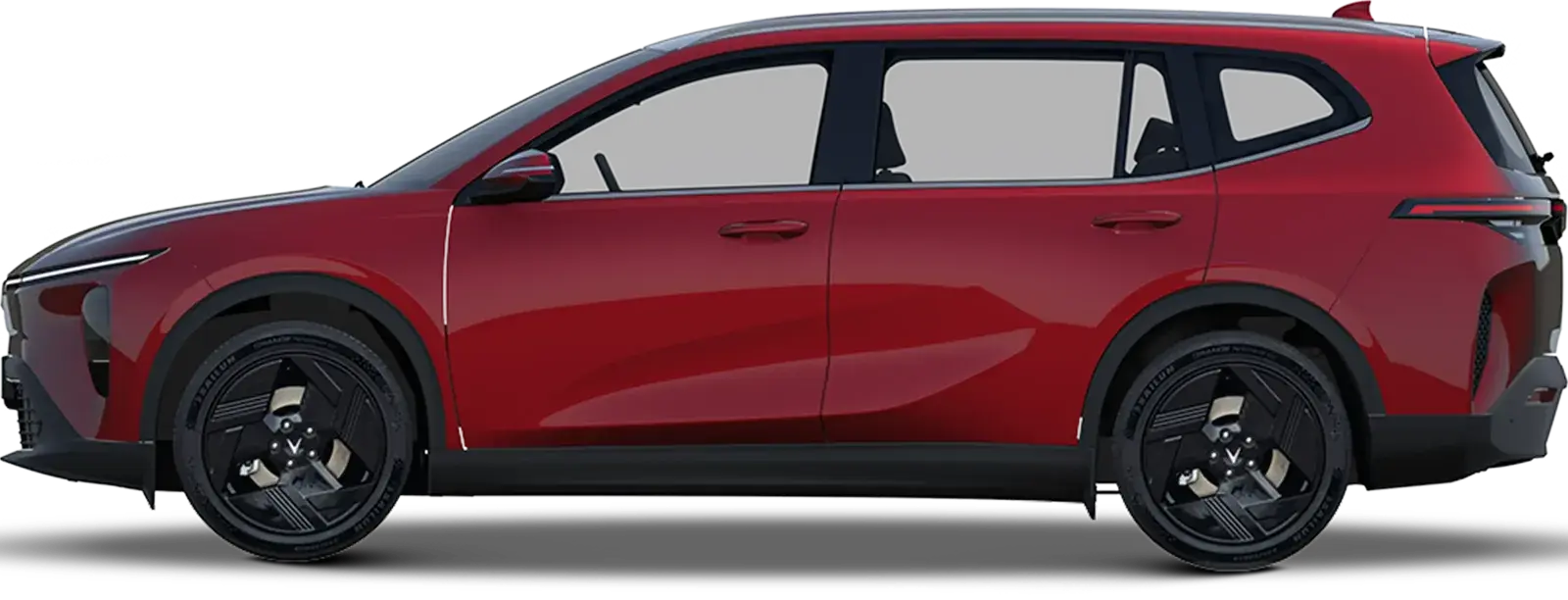 VinFast VF MPV 7 màu đỏ, nhìn ngang